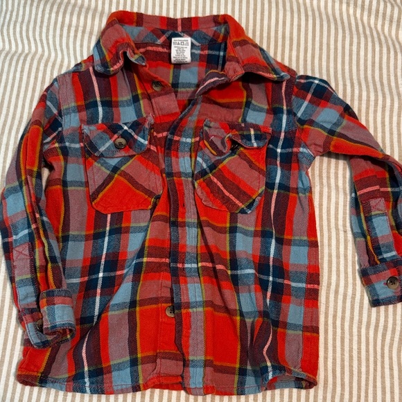 Tea Collection Red and Blue Plaid Button Down Shirt - Picture 1 of 1